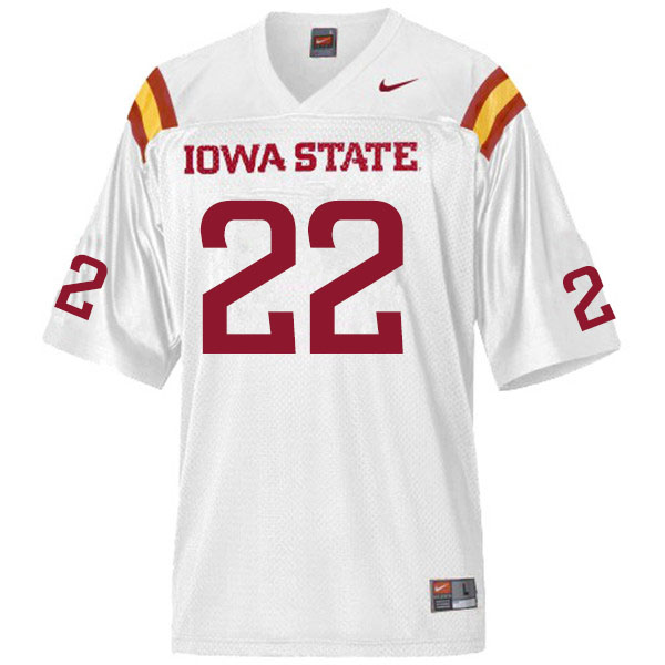 Iowa State Cyclones Men's #22 Kade Lynott Nike NCAA Authentic White College Stitched Football Jersey ZI42W80PU
